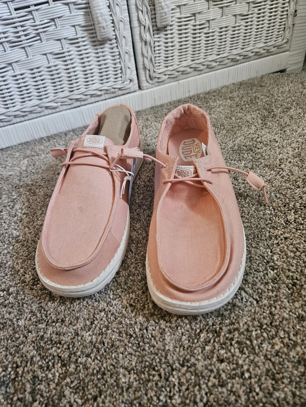 Hey Dude Wally Canvas Slip-On Sneakers in Peach - Picture 3 of 5